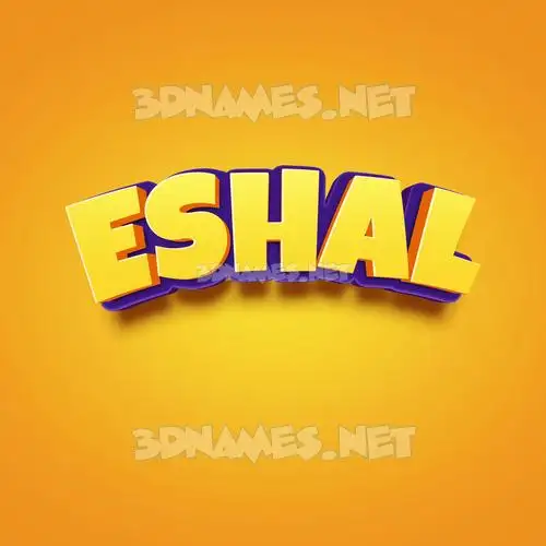 eshal in Orange Toon style - 3D name wallpaper eshal in Orange Toon style - 3D name wallpaper