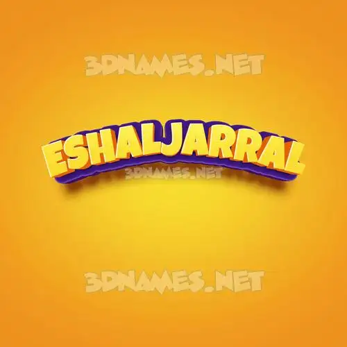 eshaljarral in Orange Toon style - 3D name wallpaper eshaljarral in Orange Toon style - 3D name wallpaper