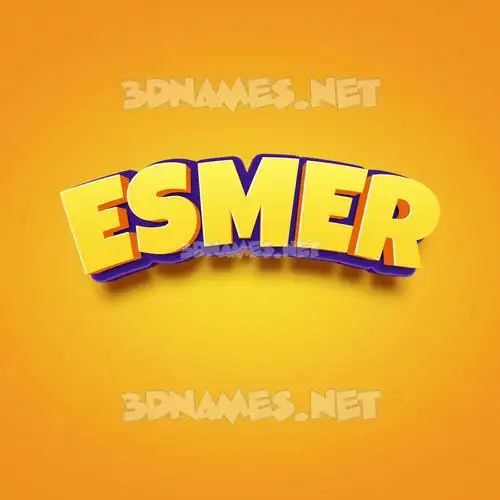 esmer in Orange Toon style - 3D name wallpaper esmer in Orange Toon style - 3D name wallpaper