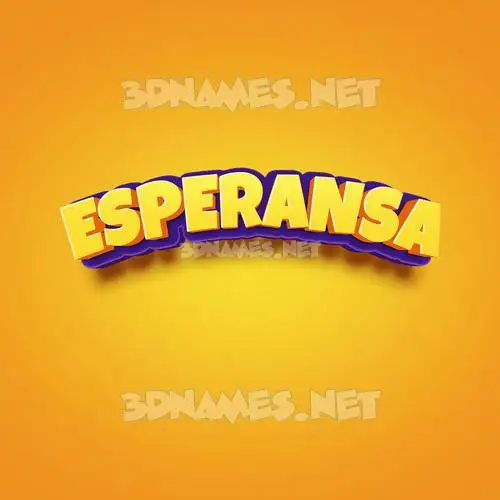 esperansa in Orange Toon style - 3D name wallpaper