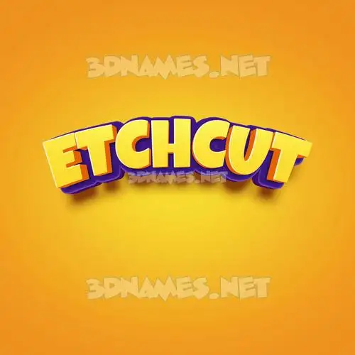 etchcut in Orange Toon style - 3D name wallpaper etchcut in Orange Toon style - 3D name wallpaper
