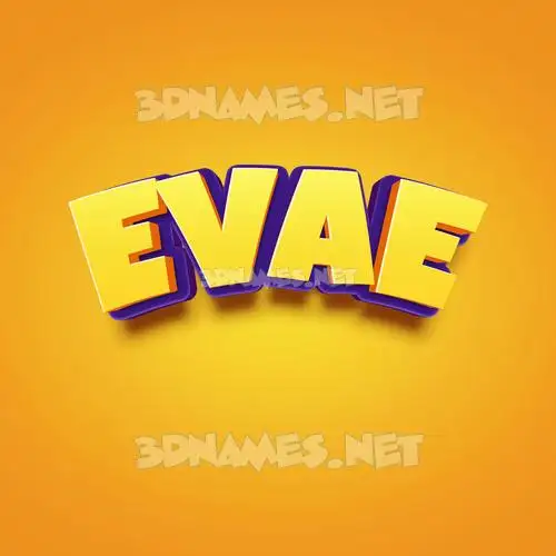 evae in Orange Toon style - 3D name wallpaper evae in Orange Toon style - 3D name wallpaper