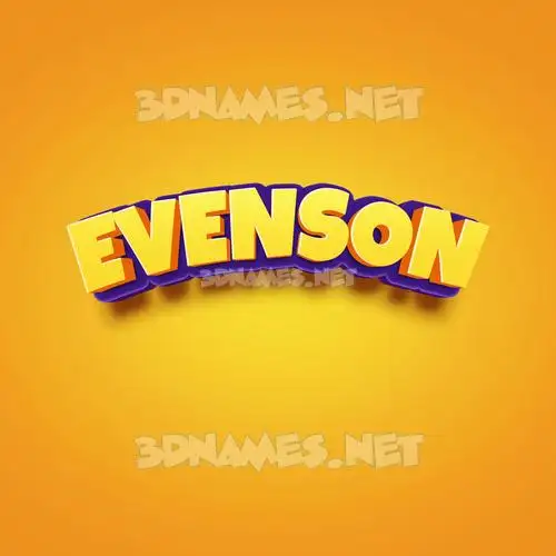 evenson in Orange Toon style - 3D name wallpaper evenson in Orange Toon style - 3D name wallpaper