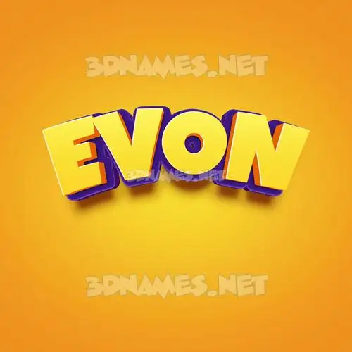 evon in Orange Toon style - 3D name wallpaper evon in Orange Toon style - 3D name wallpaper