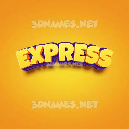 express in Orange Toon style - 3D name wallpaper