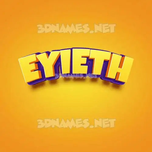 eyieth in Orange Toon style - 3D name wallpaper eyieth in Orange Toon style - 3D name wallpaper