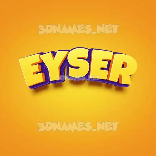 eyser in Orange Toon style - 3D name wallpaper eyser in Orange Toon style - 3D name wallpaper