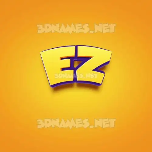 ez in Orange Toon style - 3D name wallpaper ez in Orange Toon style - 3D name wallpaper
