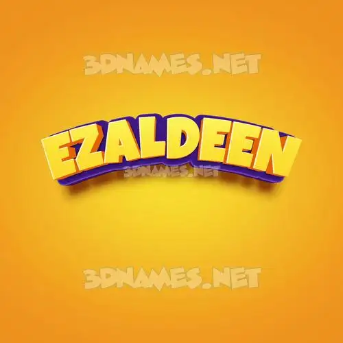 ezaldeen in Orange Toon style - 3D name wallpaper ezaldeen in Orange Toon style - 3D name wallpaper