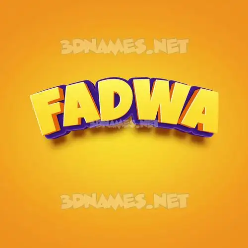 fadwa in Orange Toon style - 3D name wallpaper fadwa in Orange Toon style - 3D name wallpaper