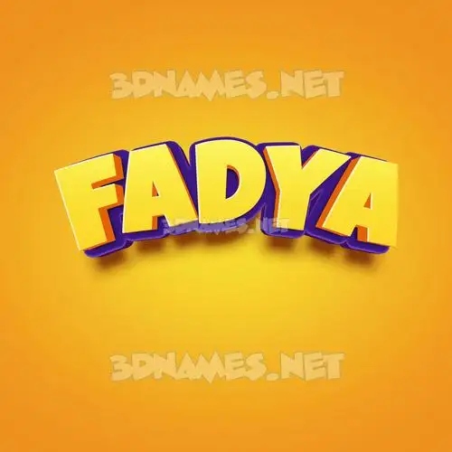 fadya in Orange Toon style - 3D name wallpaper fadya in Orange Toon style - 3D name wallpaper