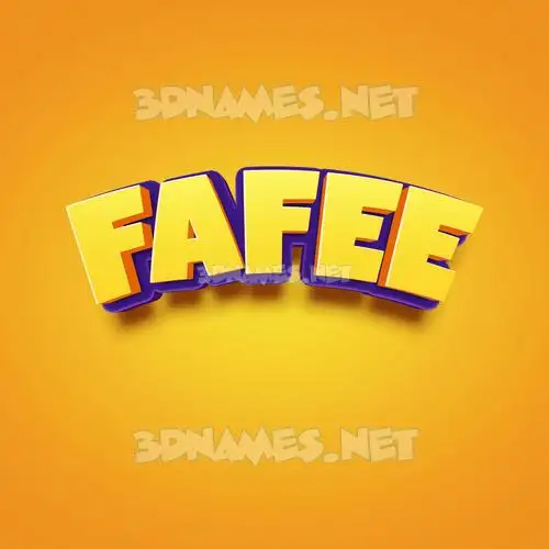 fafee in Orange Toon style - 3D name wallpaper fafee in Orange Toon style - 3D name wallpaper