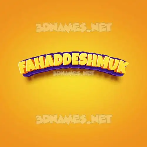fahaddeshmuk in Orange Toon style - 3D name wallpaper fahaddeshmuk in Orange Toon style - 3D name wallpaper