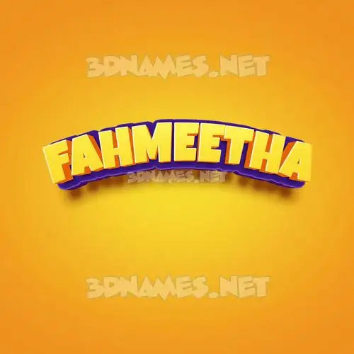fahmeetha in Orange Toon style - 3D name wallpaper fahmeetha in Orange Toon style - 3D name wallpaper