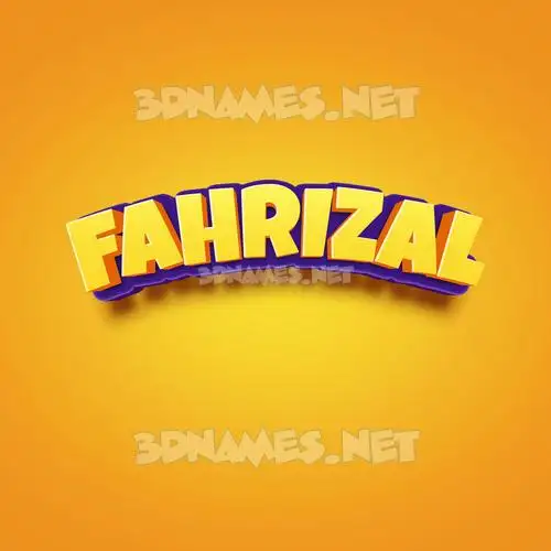 fahrizal in Orange Toon style - 3D name wallpaper fahrizal in Orange Toon style - 3D name wallpaper
