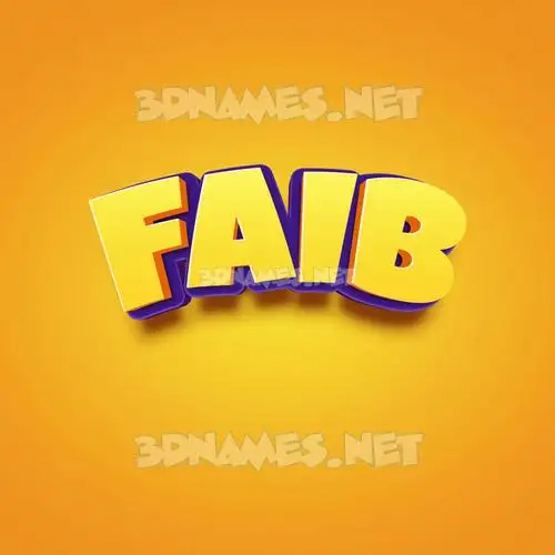 faib in Orange Toon style - 3D name wallpaper faib in Orange Toon style - 3D name wallpaper