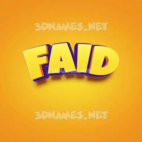 faid in Orange Toon style - 3D name wallpaper faid in Orange Toon style - 3D name wallpaper