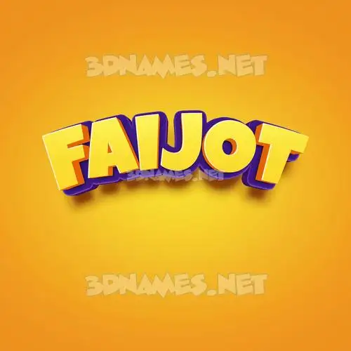 faijot in Orange Toon style - 3D name wallpaper faijot in Orange Toon style - 3D name wallpaper