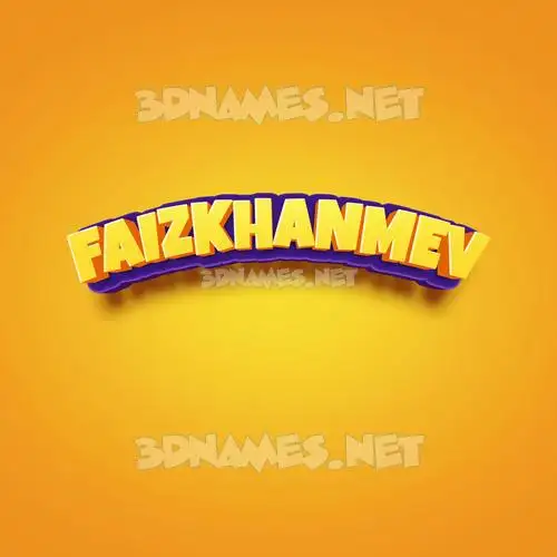 faizkhanmev in Orange Toon style - 3D name wallpaper faizkhanmev in Orange Toon style - 3D name wallpaper