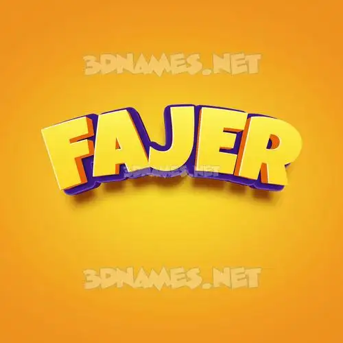 fajer in Orange Toon style - 3D name wallpaper fajer in Orange Toon style - 3D name wallpaper