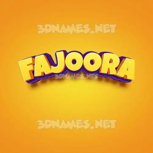 fajoora in Orange Toon style - 3D name wallpaper fajoora in Orange Toon style - 3D name wallpaper