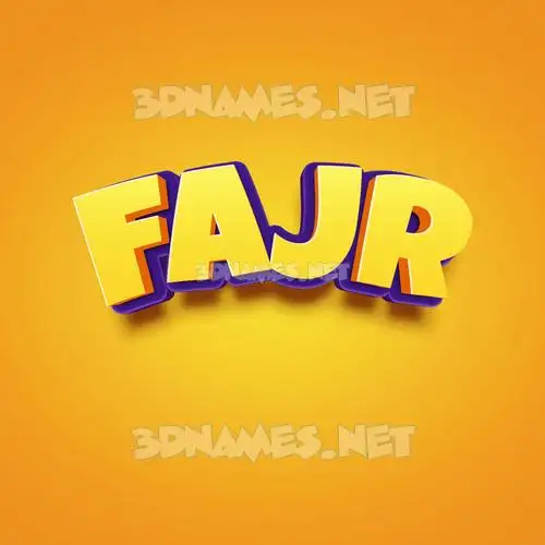 fajr in Orange Toon style - 3D name wallpaper fajr in Orange Toon style - 3D name wallpaper
