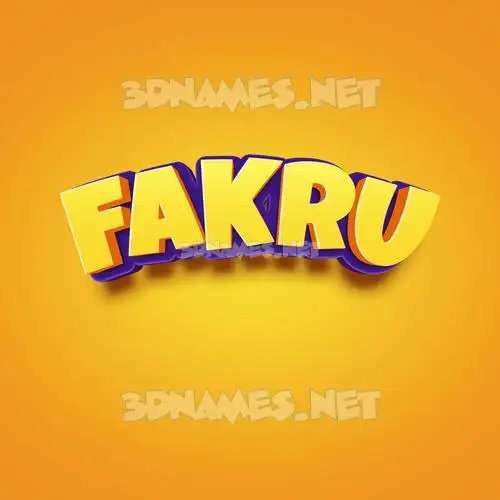 fakru in Orange Toon style - 3D name wallpaper fakru in Orange Toon style - 3D name wallpaper