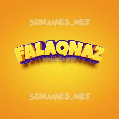 falaqnaz in Orange Toon style - 3D name wallpaper falaqnaz in Orange Toon style - 3D name wallpaper