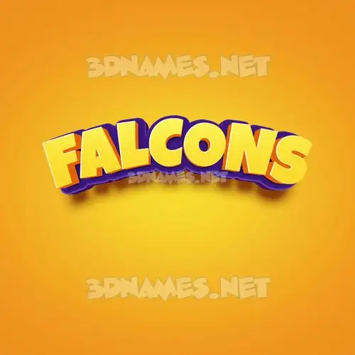 falcons in Orange Toon style - 3D name wallpaper falcons in Orange Toon style - 3D name wallpaper