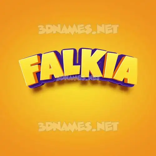 falkia in Orange Toon style - 3D name wallpaper falkia in Orange Toon style - 3D name wallpaper