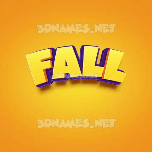 fall in Orange Toon style - 3D name wallpaper fall in Orange Toon style - 3D name wallpaper
