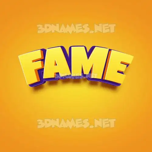 fame in Orange Toon style - 3D name wallpaper fame in Orange Toon style - 3D name wallpaper
