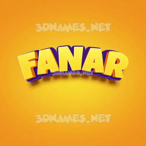 fanar in Orange Toon style - 3D name wallpaper fanar in Orange Toon style - 3D name wallpaper
