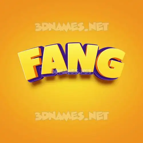 fang in Orange Toon style - 3D name wallpaper fang in Orange Toon style - 3D name wallpaper