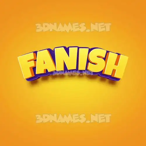 fanish in Orange Toon style - 3D name wallpaper