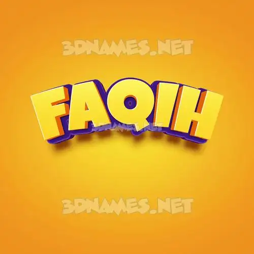 faqih in Orange Toon style - 3D name wallpaper faqih in Orange Toon style - 3D name wallpaper