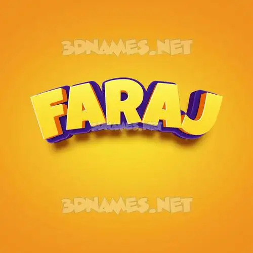faraj in Orange Toon style - 3D name wallpaper faraj in Orange Toon style - 3D name wallpaper