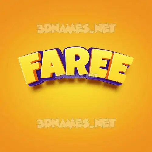faree in Orange Toon style - 3D name wallpaper faree in Orange Toon style - 3D name wallpaper