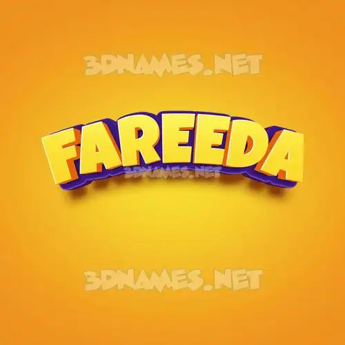 fareeda in Orange Toon style - 3D name wallpaper fareeda in Orange Toon style - 3D name wallpaper
