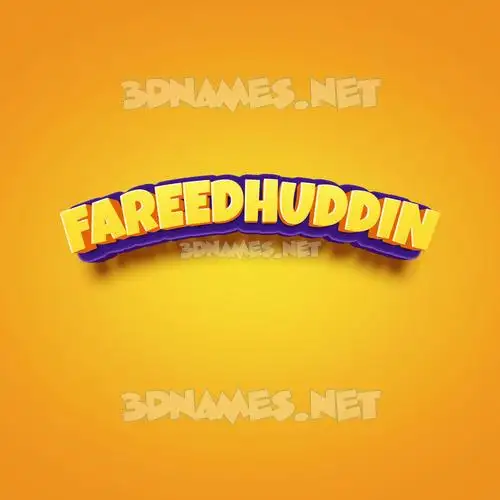 fareedhuddin in Orange Toon style - 3D name wallpaper fareedhuddin in Orange Toon style - 3D name wallpaper