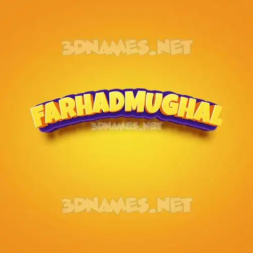farhadmughal in Orange Toon style - 3D name wallpaper farhadmughal in Orange Toon style - 3D name wallpaper