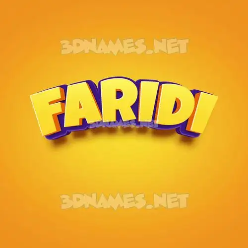 faridi in Orange Toon style - 3D name wallpaper faridi in Orange Toon style - 3D name wallpaper
