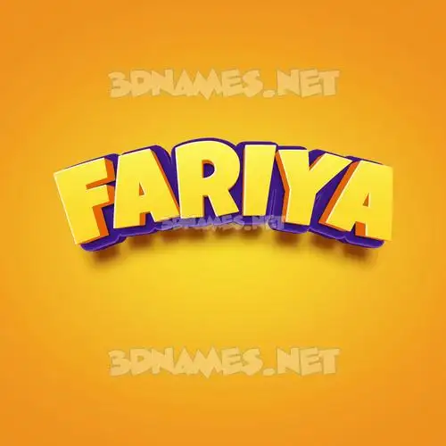 fariya in Orange Toon style - 3D name wallpaper fariya in Orange Toon style - 3D name wallpaper