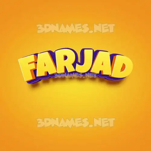 farjad in Orange Toon style - 3D name wallpaper farjad in Orange Toon style - 3D name wallpaper