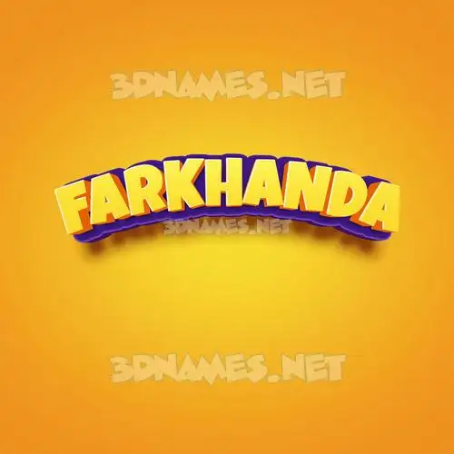 farkhanda in Orange Toon style - 3D name wallpaper farkhanda in Orange Toon style - 3D name wallpaper