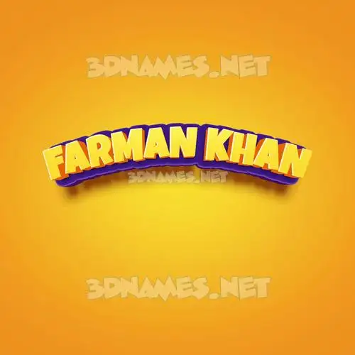 farman khan in Orange Toon style - 3D name wallpaper farman khan in Orange Toon style - 3D name wallpaper