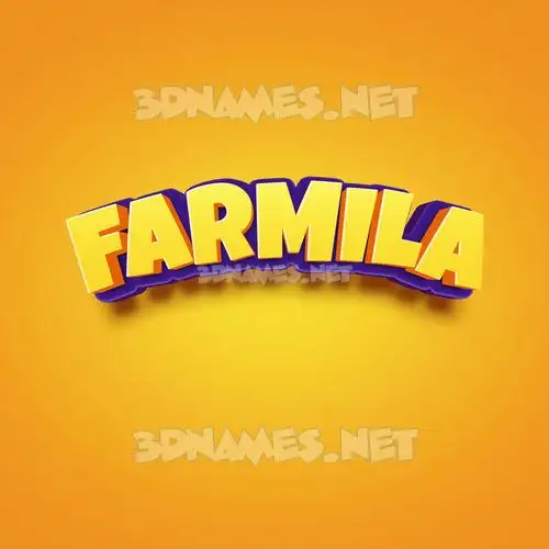 farmila in Orange Toon style - 3D name wallpaper farmila in Orange Toon style - 3D name wallpaper