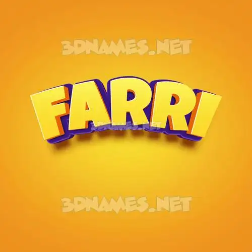 farri in Orange Toon style - 3D name wallpaper farri in Orange Toon style - 3D name wallpaper