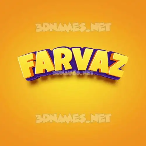 farvaz in Orange Toon style - 3D name wallpaper farvaz in Orange Toon style - 3D name wallpaper