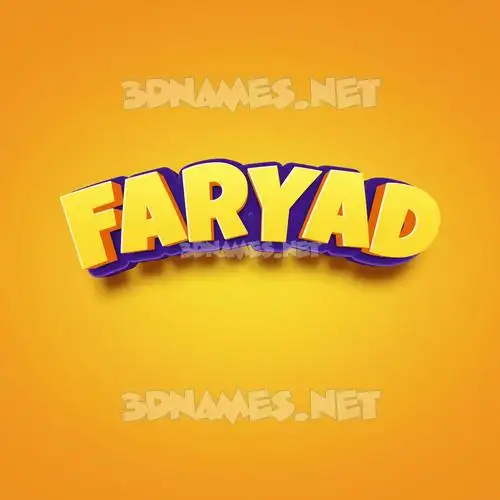faryad in Orange Toon style - 3D name wallpaper faryad in Orange Toon style - 3D name wallpaper